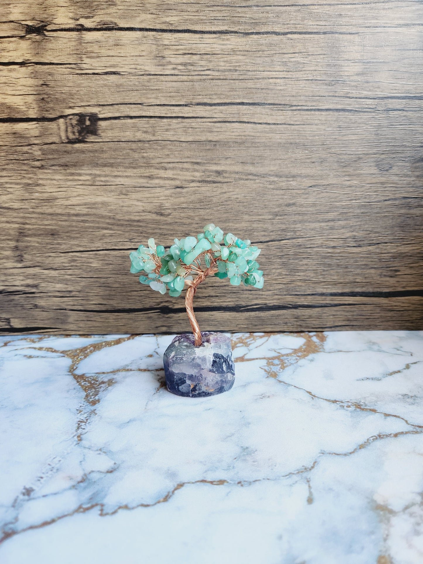 Crystal tree-Aventurine & Fluorite