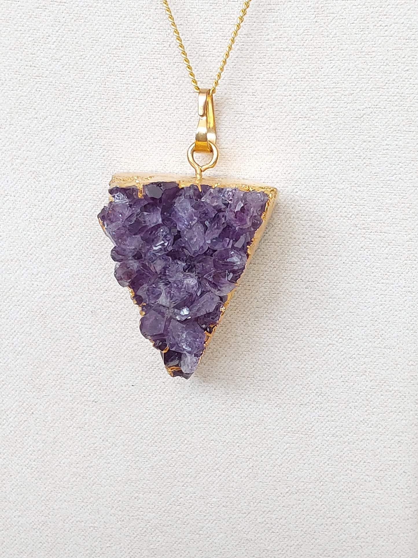 Amethyst druzy necklace