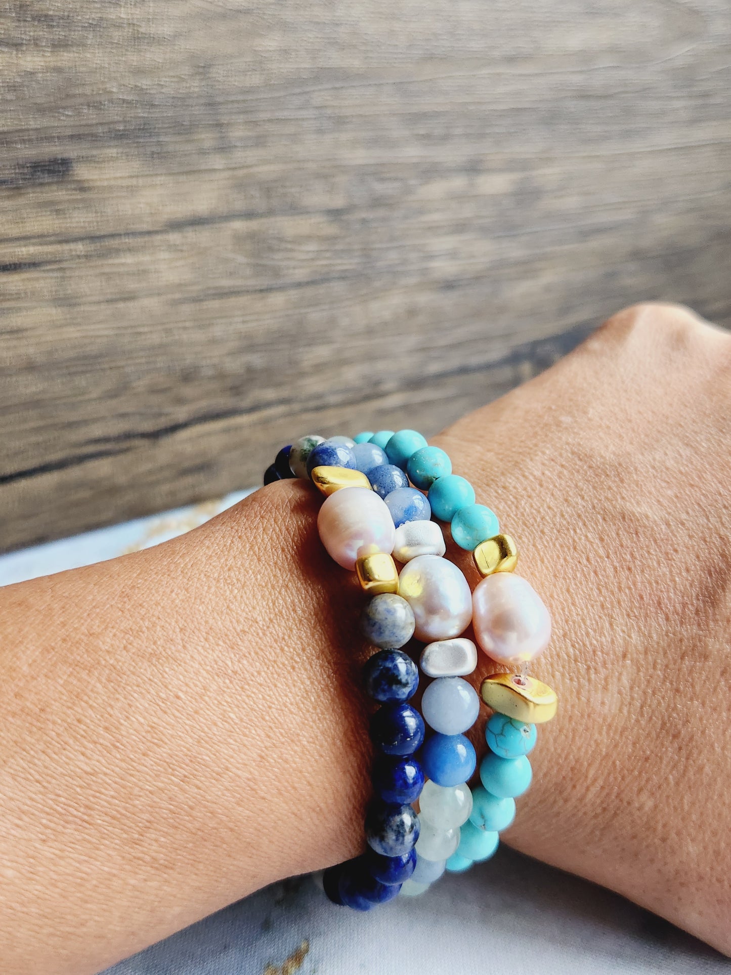 Aventurine and Pearl bracelet