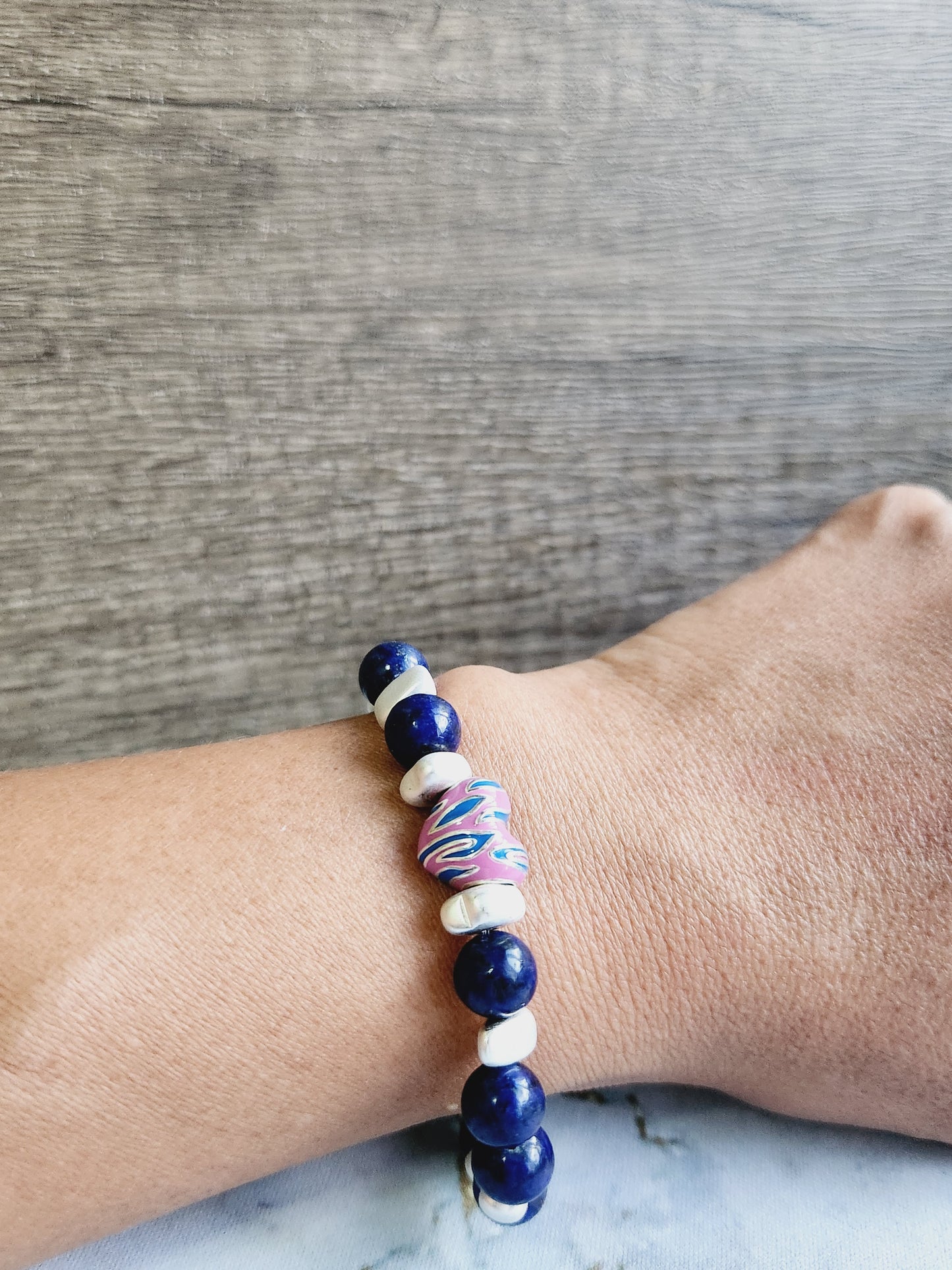 Lapis Lazuli Mum and Me Bracelets