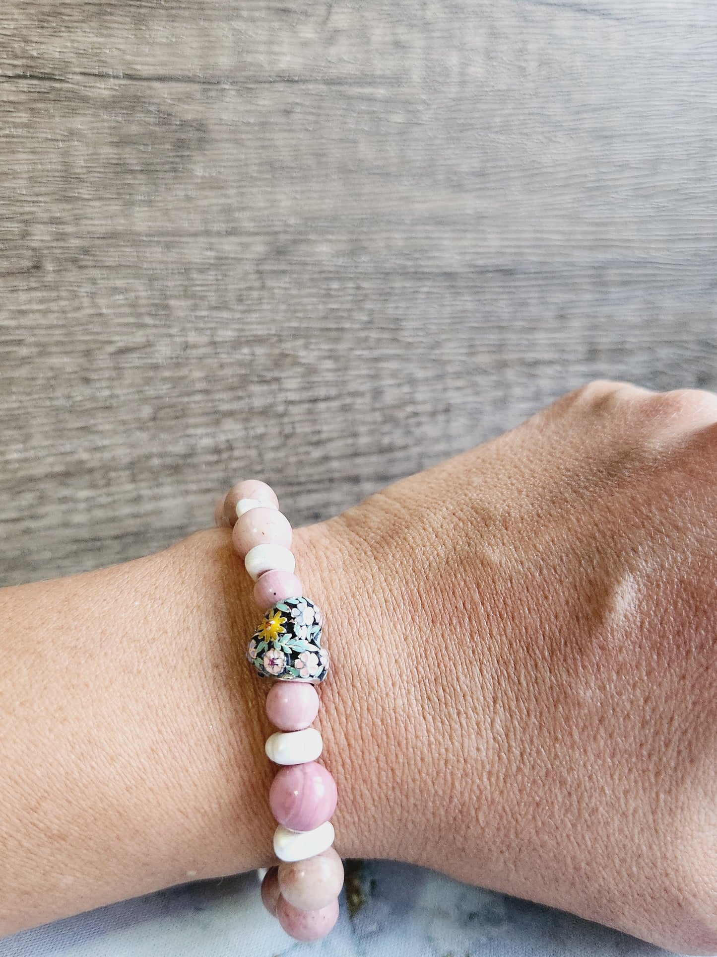 Rhodochrosite Mum and Me Bracelets