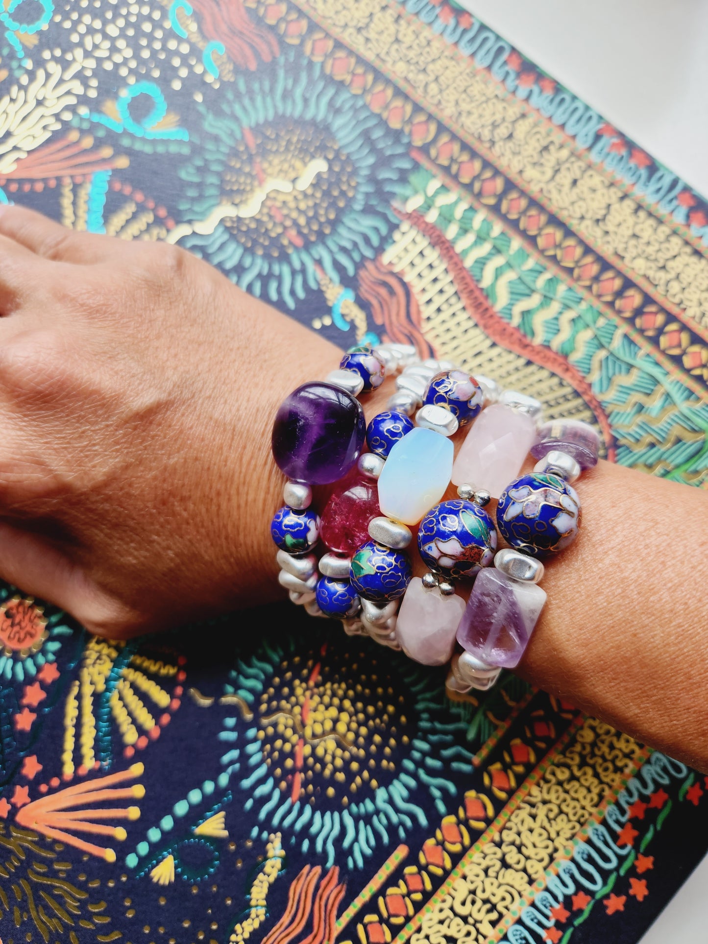 Anak Peranakan Lapis Lazuli Bracelet