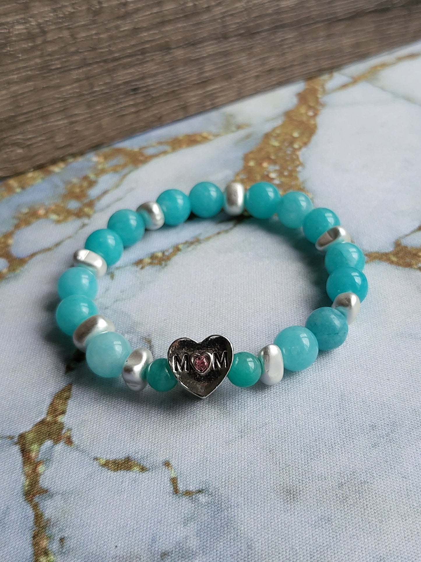 Amazonite Mum and Me Bracelets