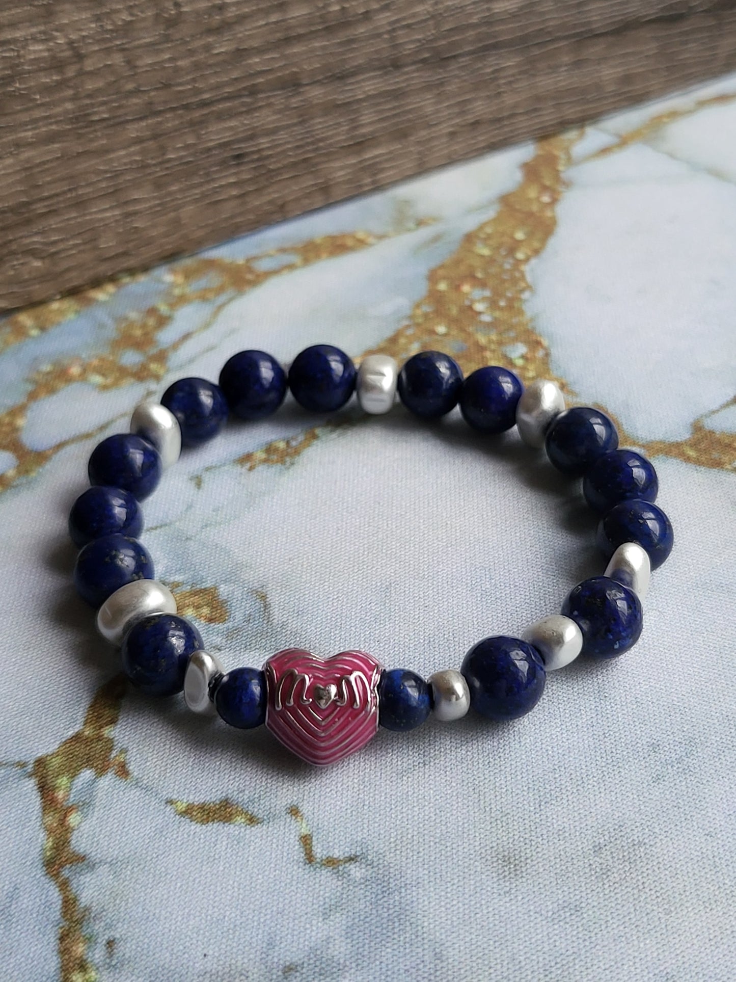 Lapis Lazuli Mum and Me Bracelets