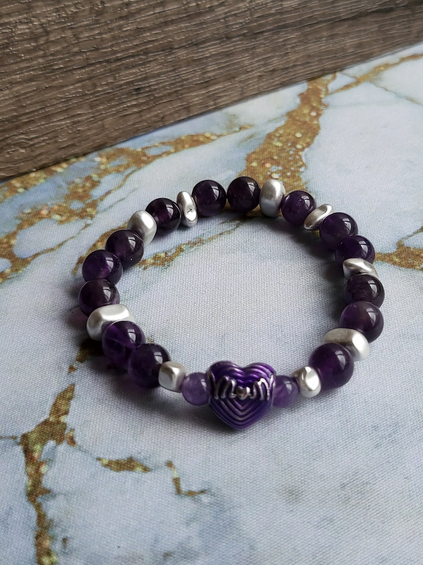 Amethyst Mum and Me Bracelets