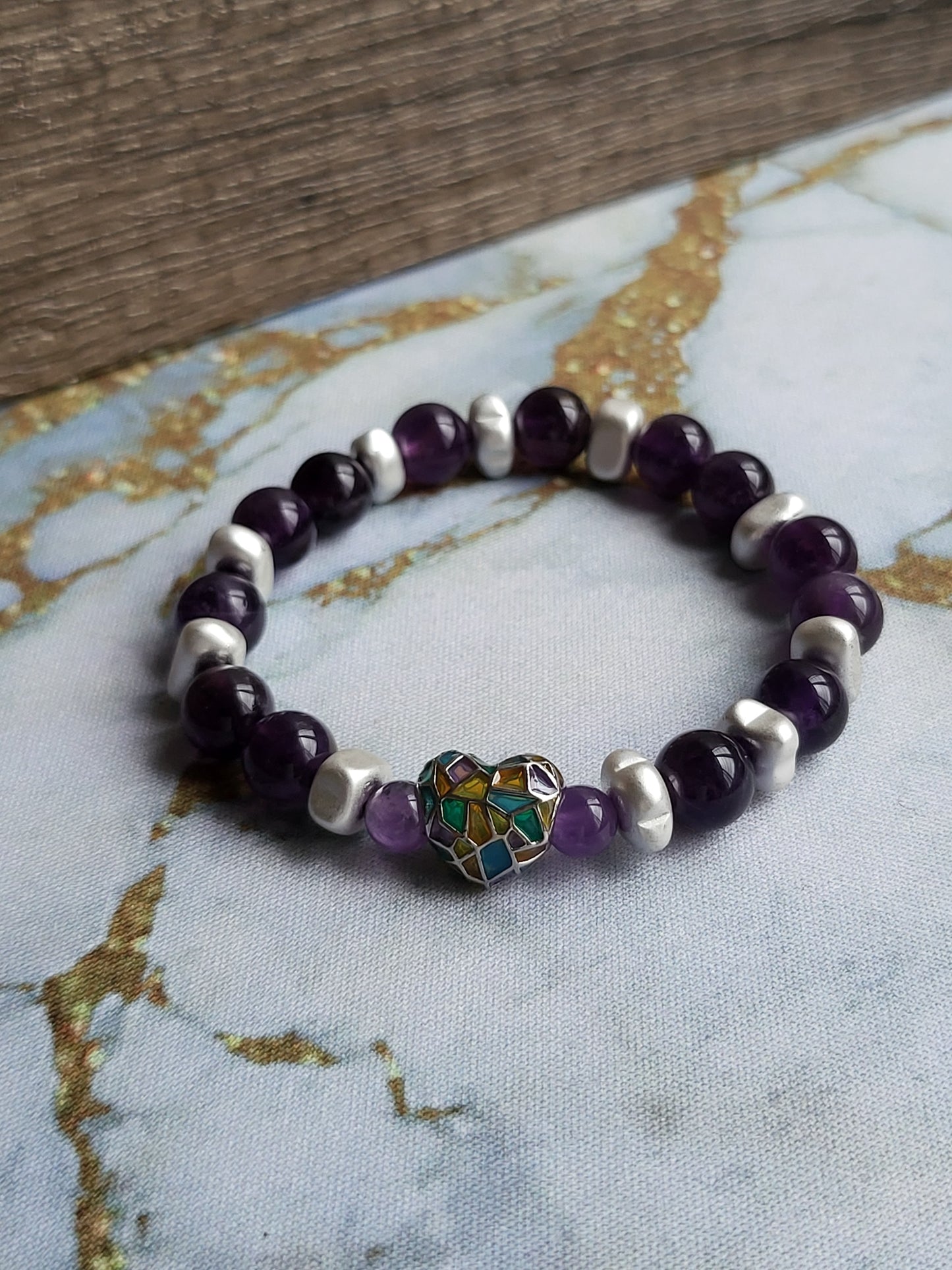 Amethyst Mum and Me Bracelets
