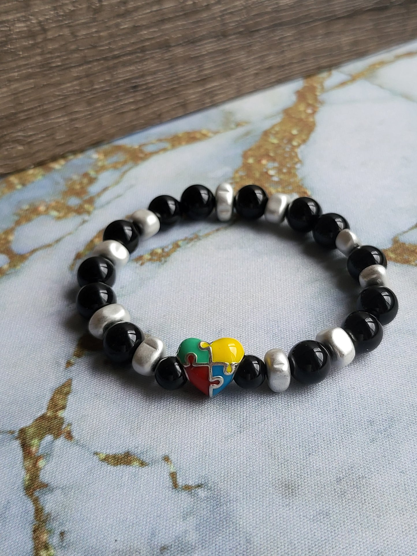 Obsidian Mum and Me Bracelets