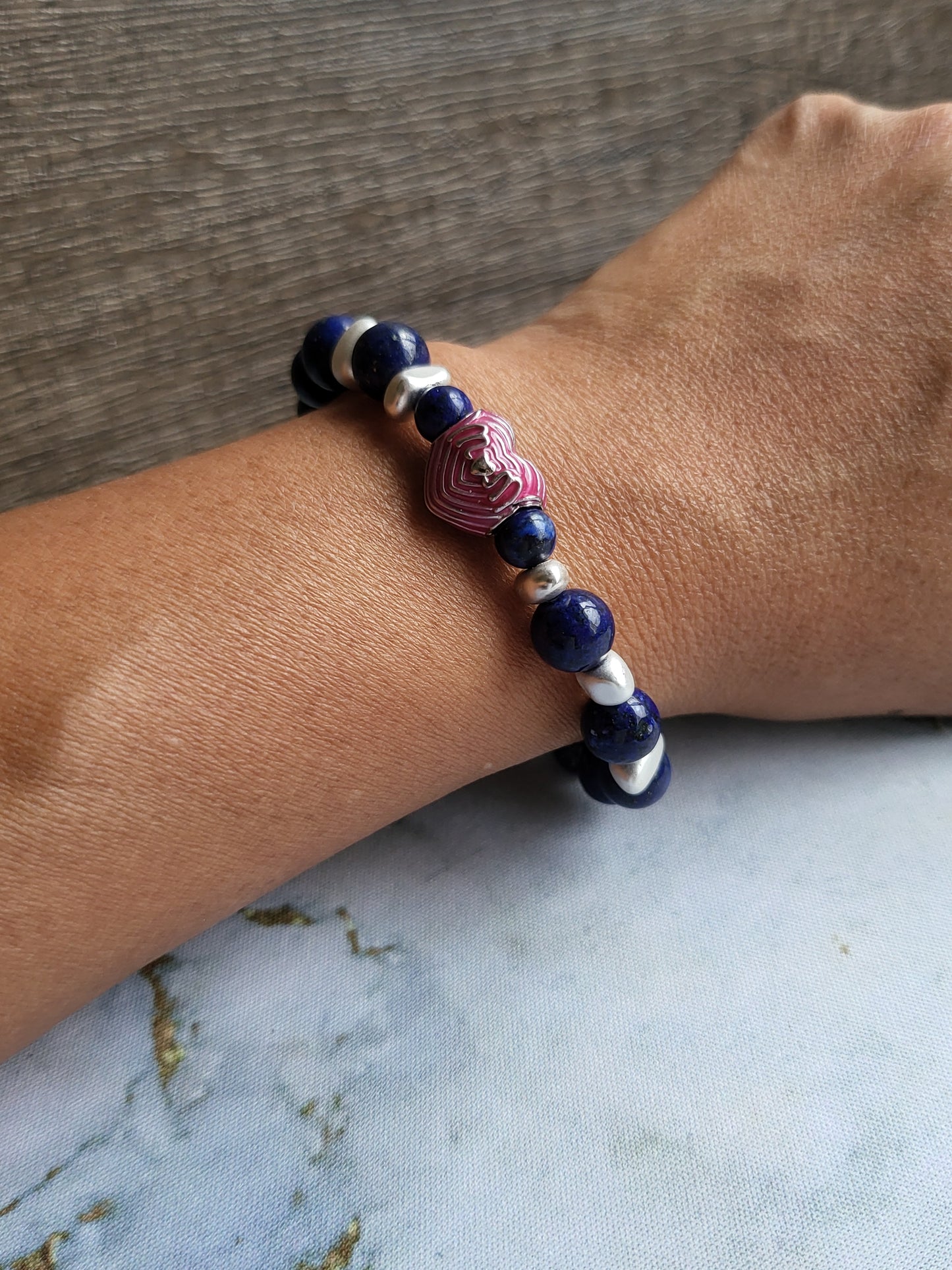 Lapis Lazuli Mum and Me Bracelets
