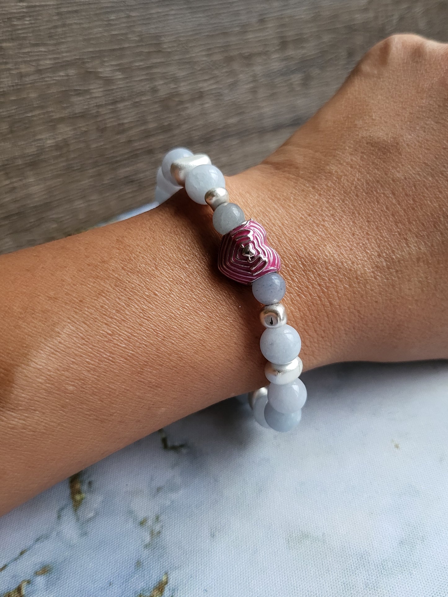 Aquamarine Mum and Me Bracelets