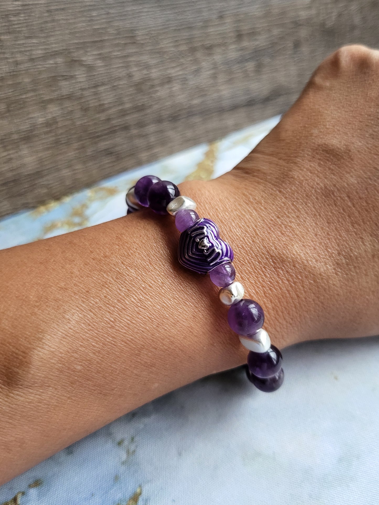 Amethyst Mum and Me Bracelets