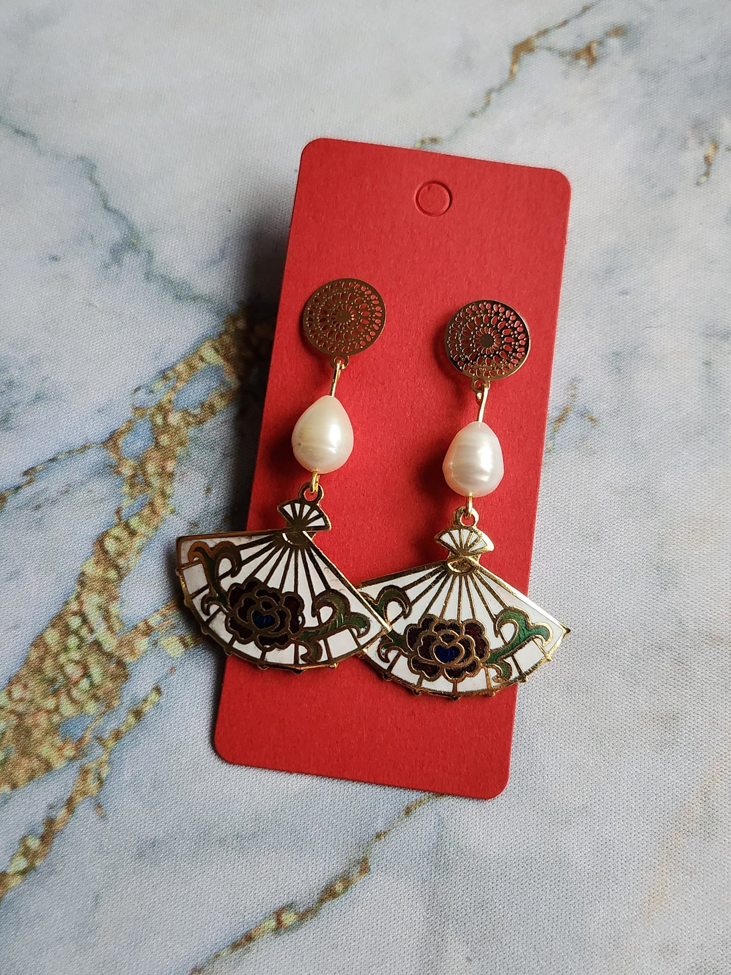 Anak Peranakan Pearl Earrings