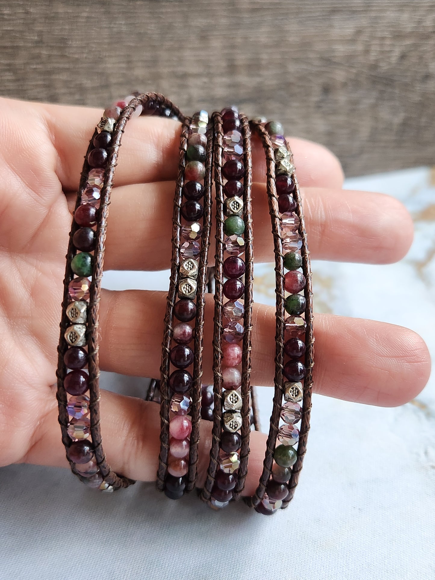 Earth Bohemian Leather Wrap Bracelet