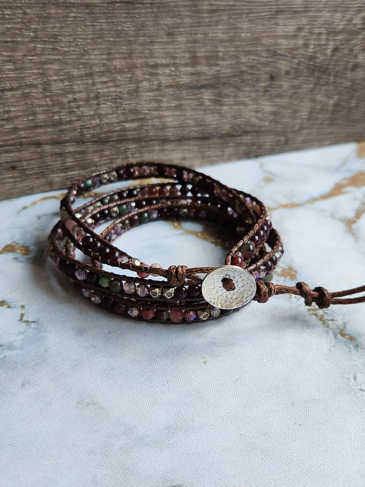 Earth Bohemian Leather Wrap Bracelet