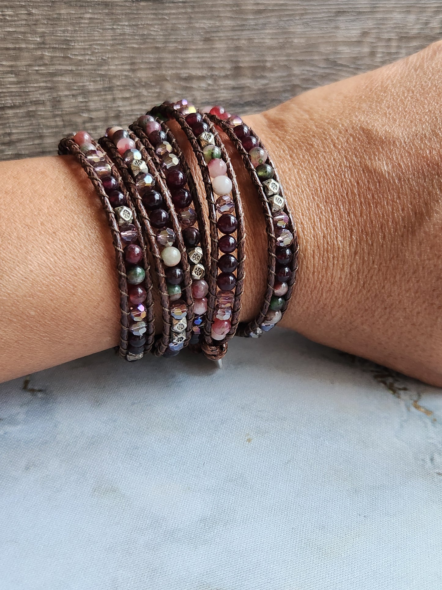 Earth Bohemian Leather Wrap Bracelet