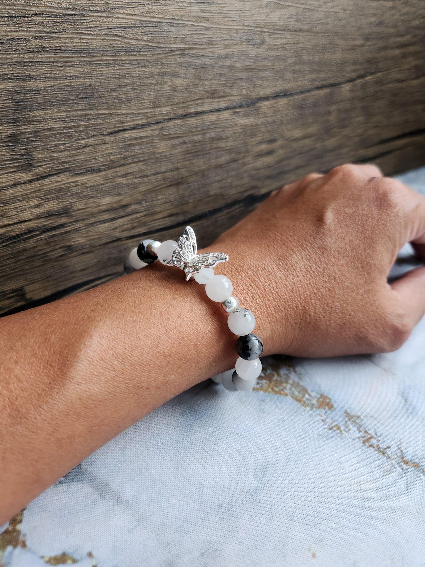 Ethereal Tourmaline Quartz Bracelet