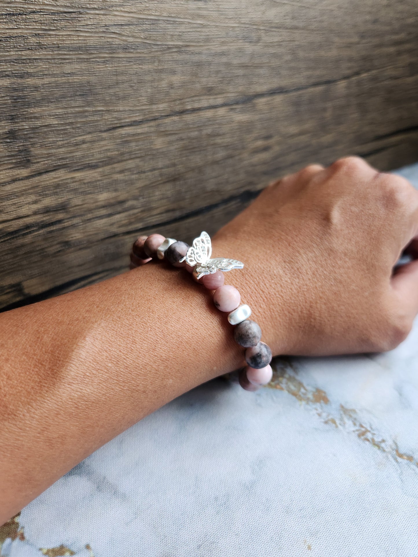 Ethereal Rhodochrosite Bracelet