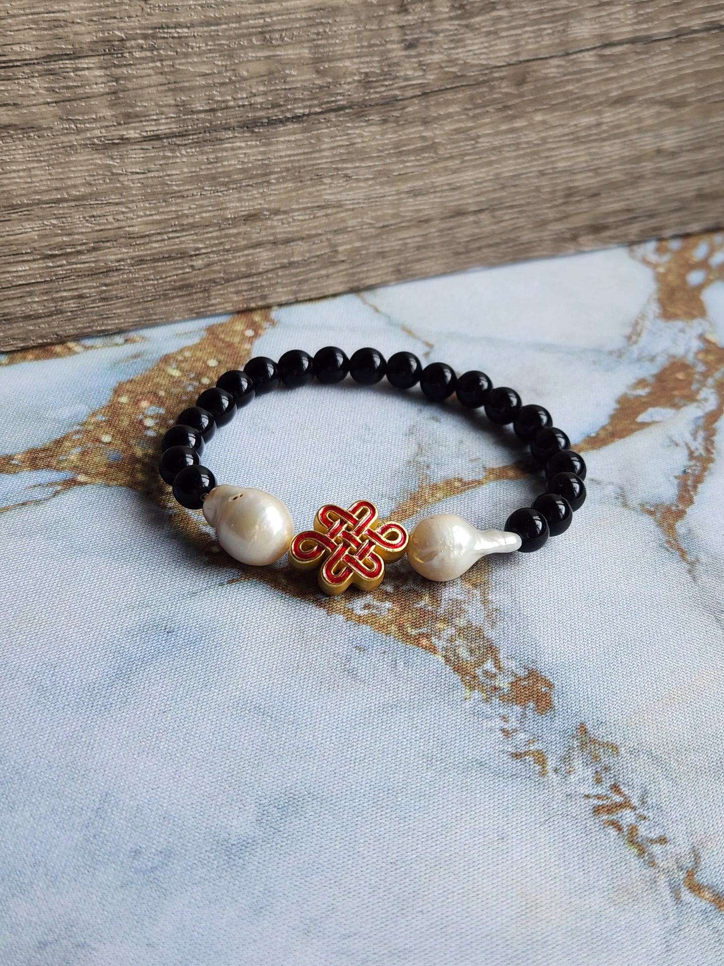 Chinese Knot Obsidian Bracelet