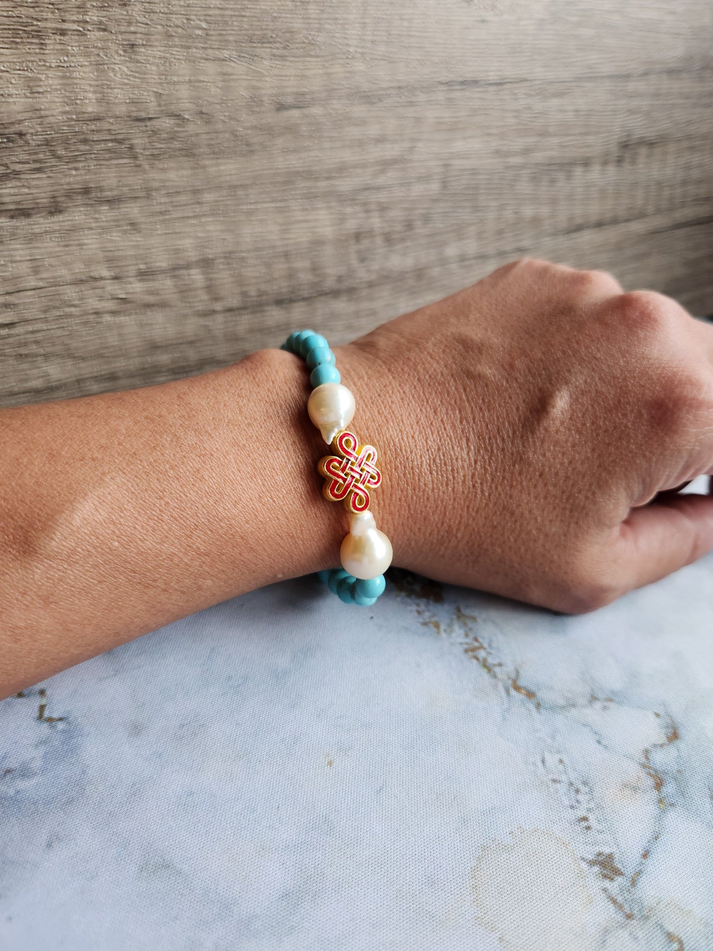 Chinese Knot Turquoise Bracelet