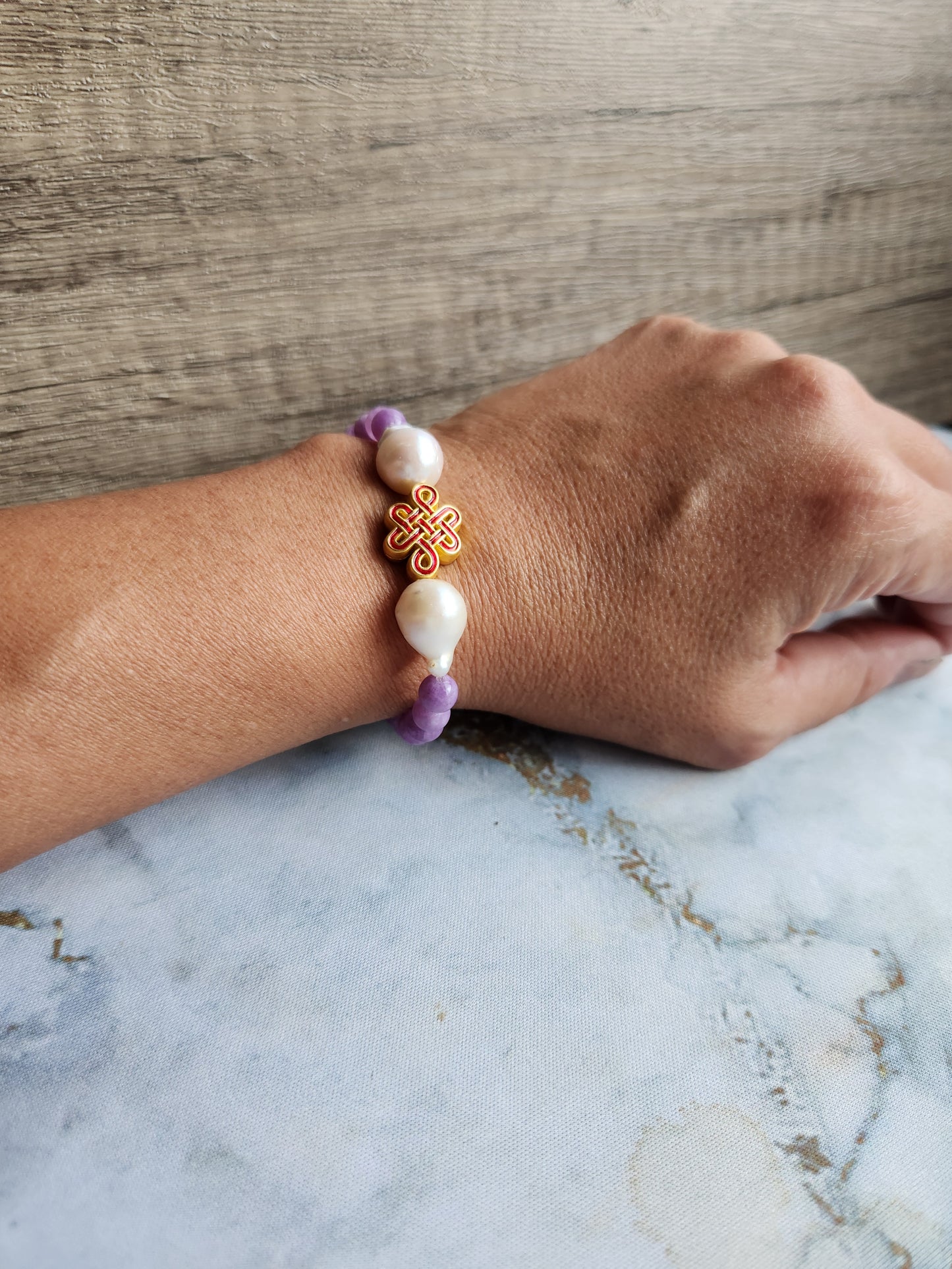Chinese Knot Amethyst Bracelet