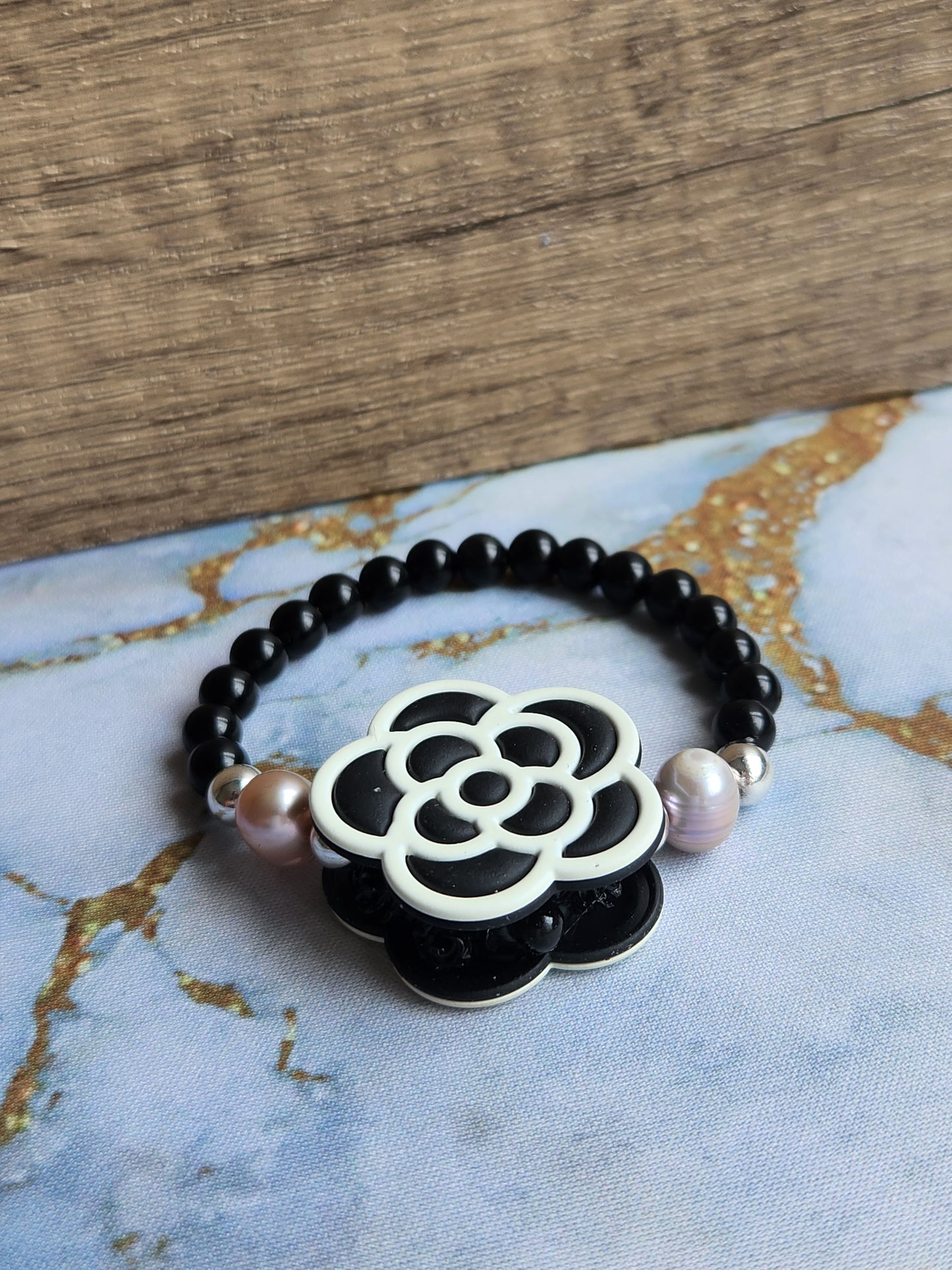 Love, Camellia Pink Pearl Bracelet