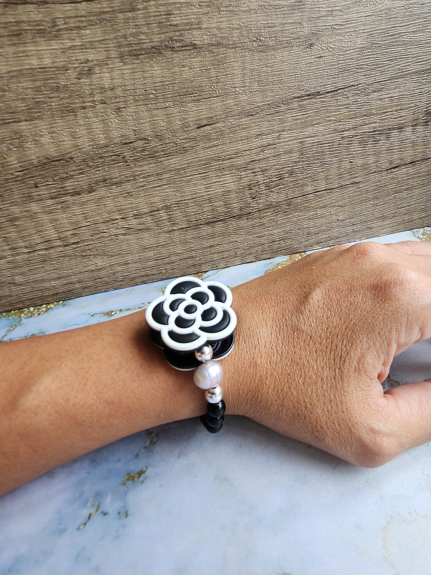 Love, Camellia Pink Pearl Bracelet