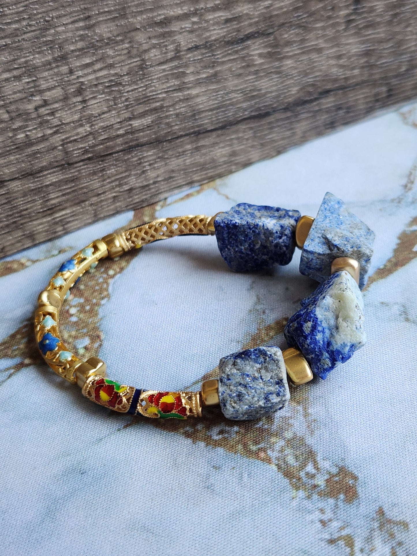 Anak Peranakan Lapis Lazuli Bracelet