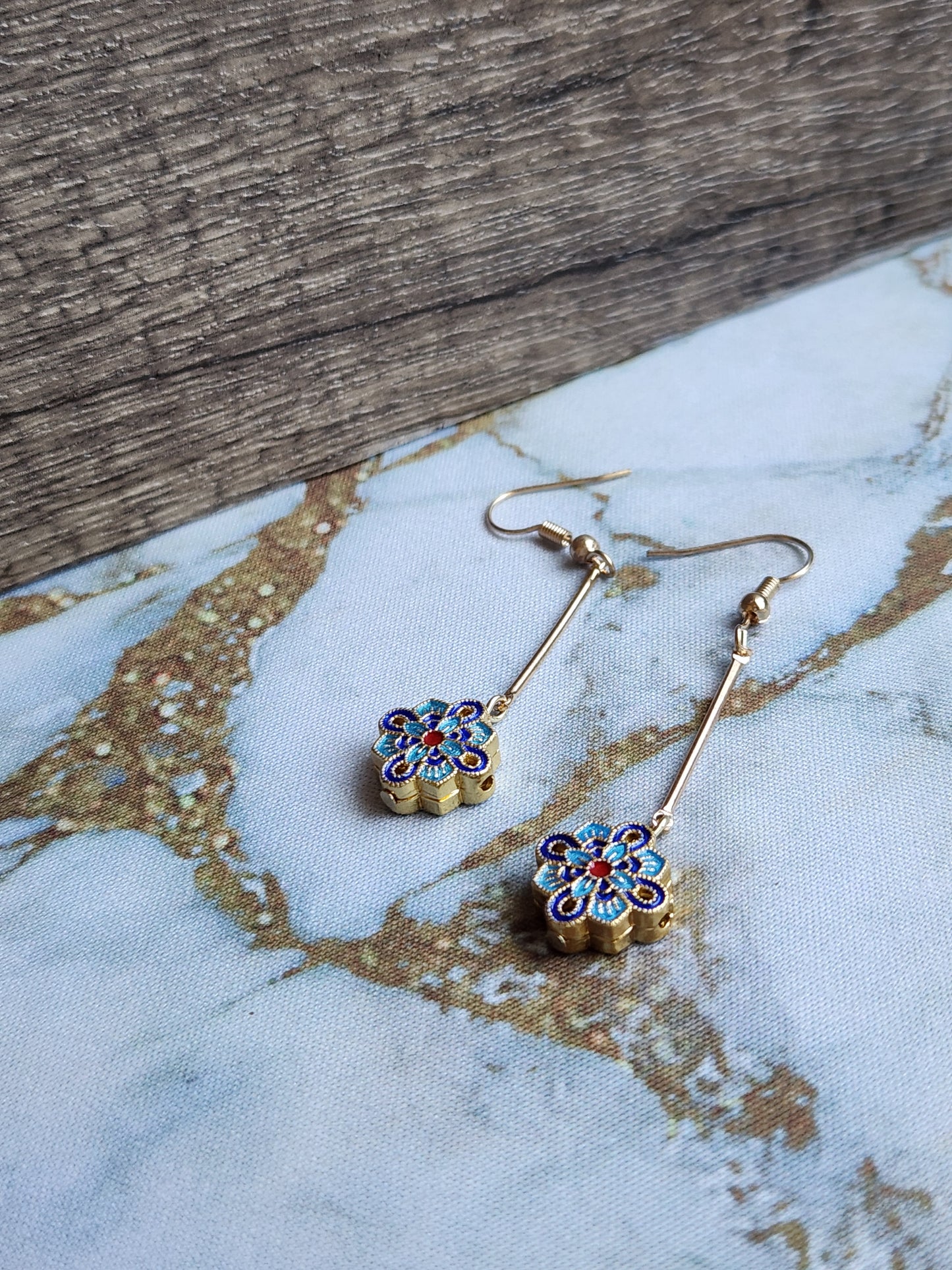 Anak Peranakan Flower Earrings
