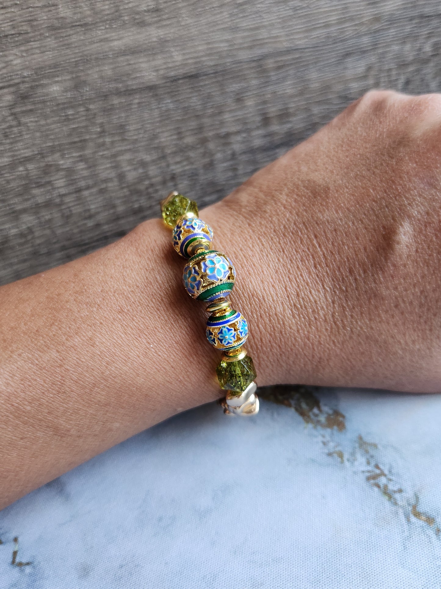 Anak Peranakan Peridot Bracelet