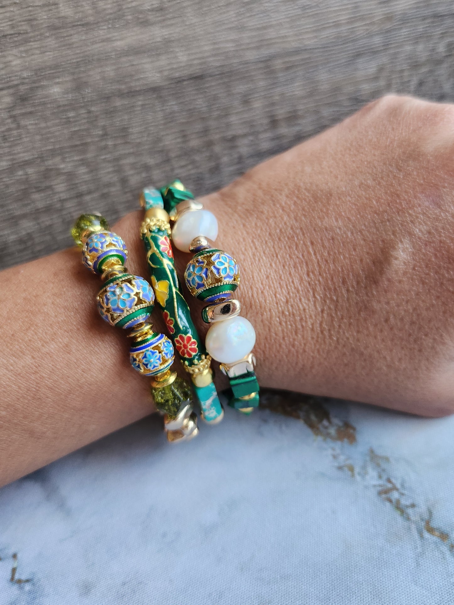 Anak Peranakan Peridot Bracelet