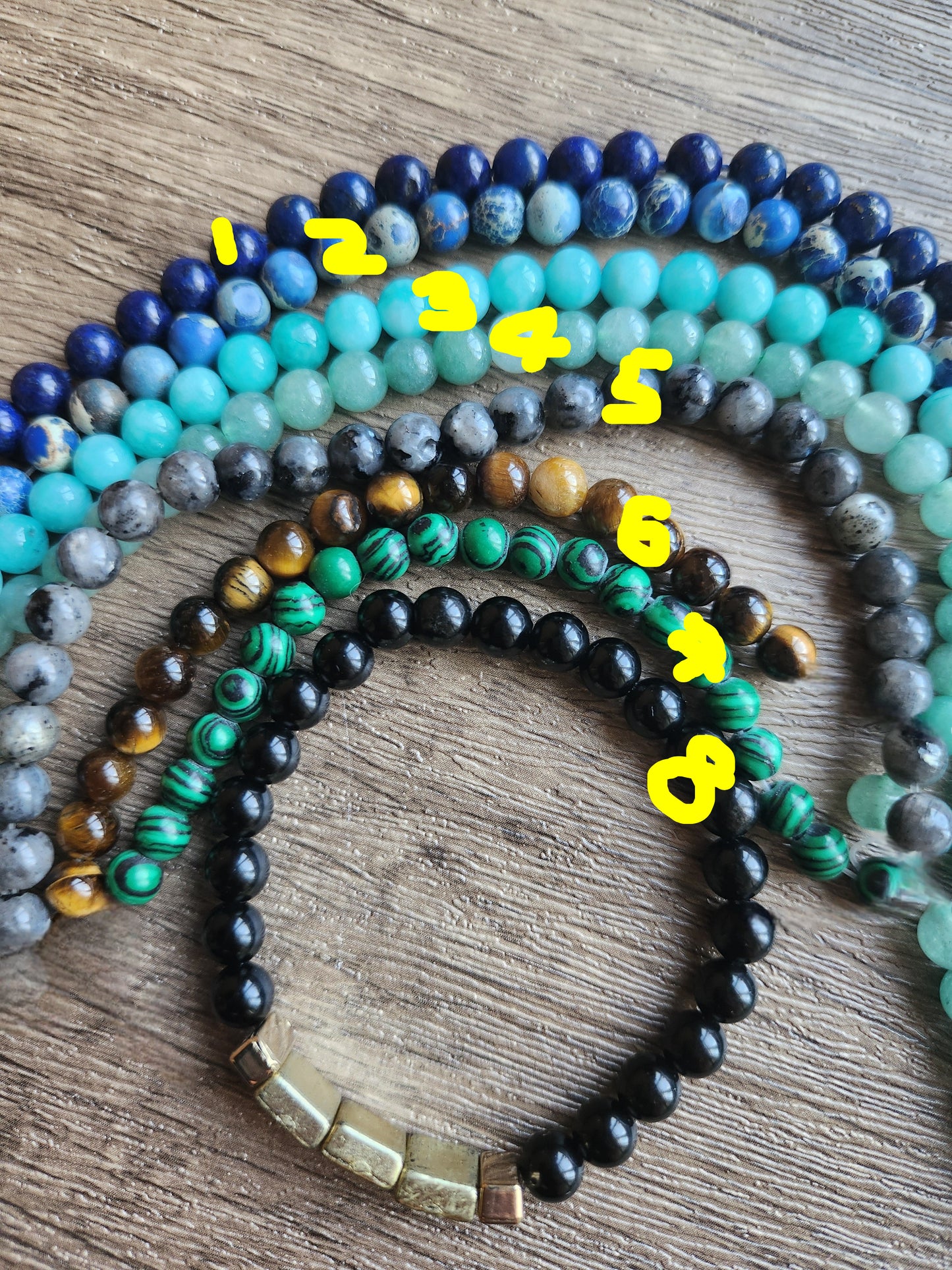 Dad Gemstone Bracelet (Customizable)