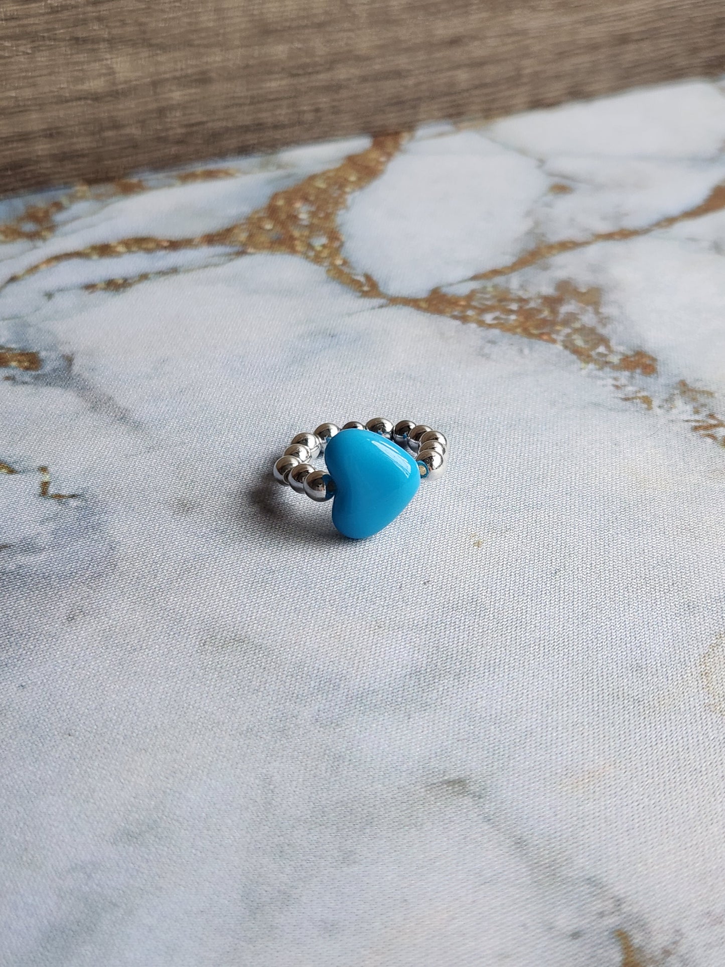 Rainbow Heart Rings