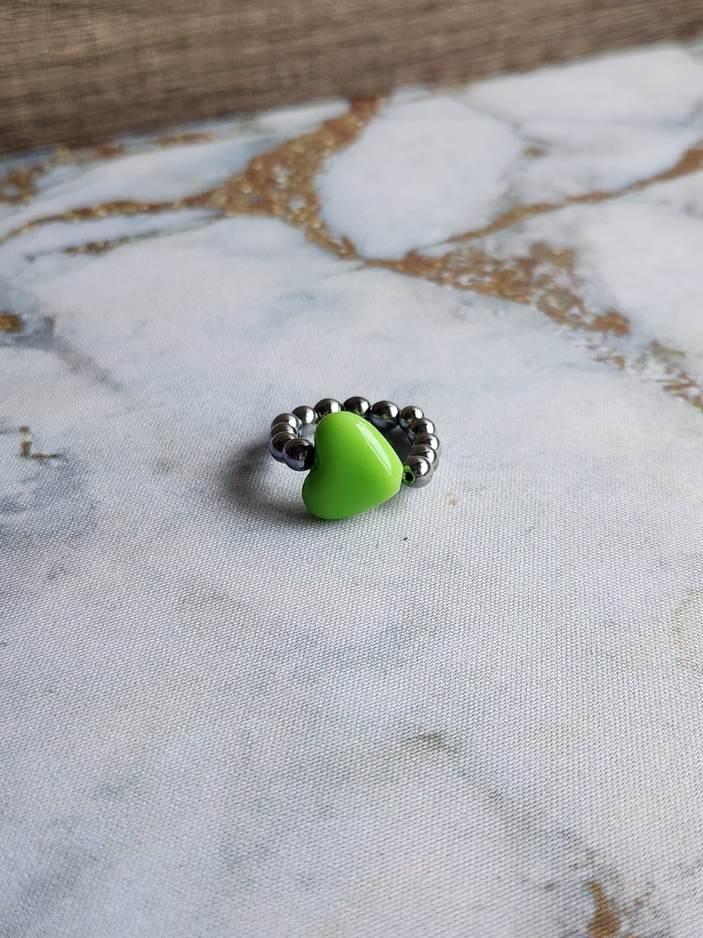 Rainbow Heart Rings