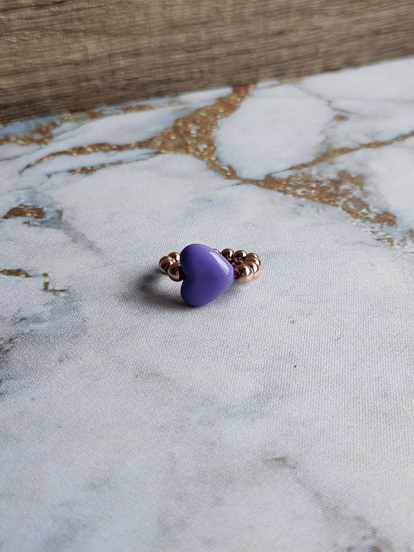 Rainbow Heart Rings