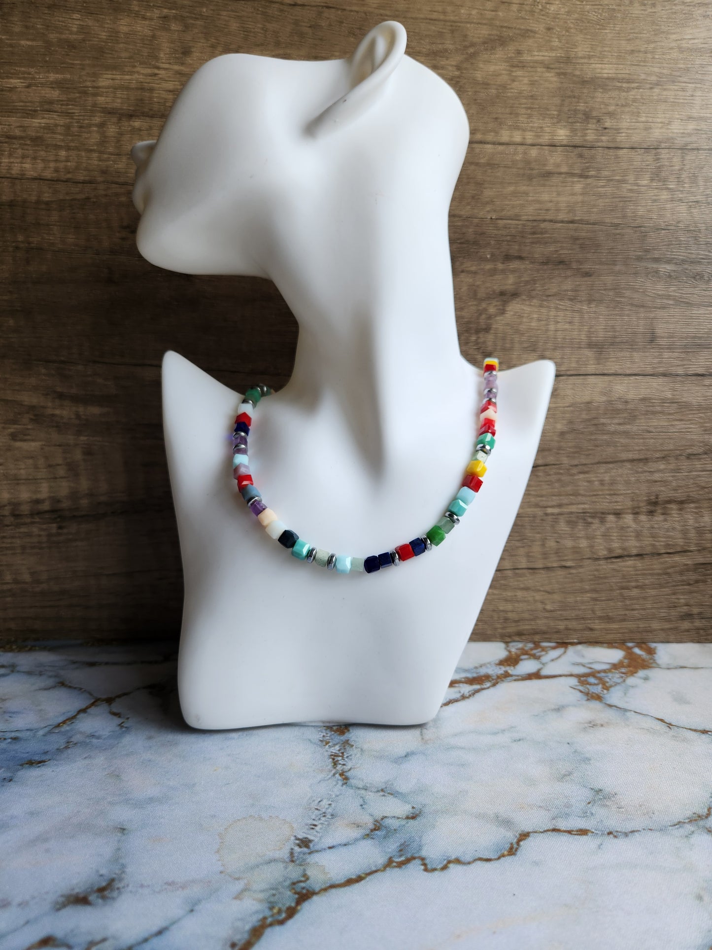 Rainbow Gemstone Necklace