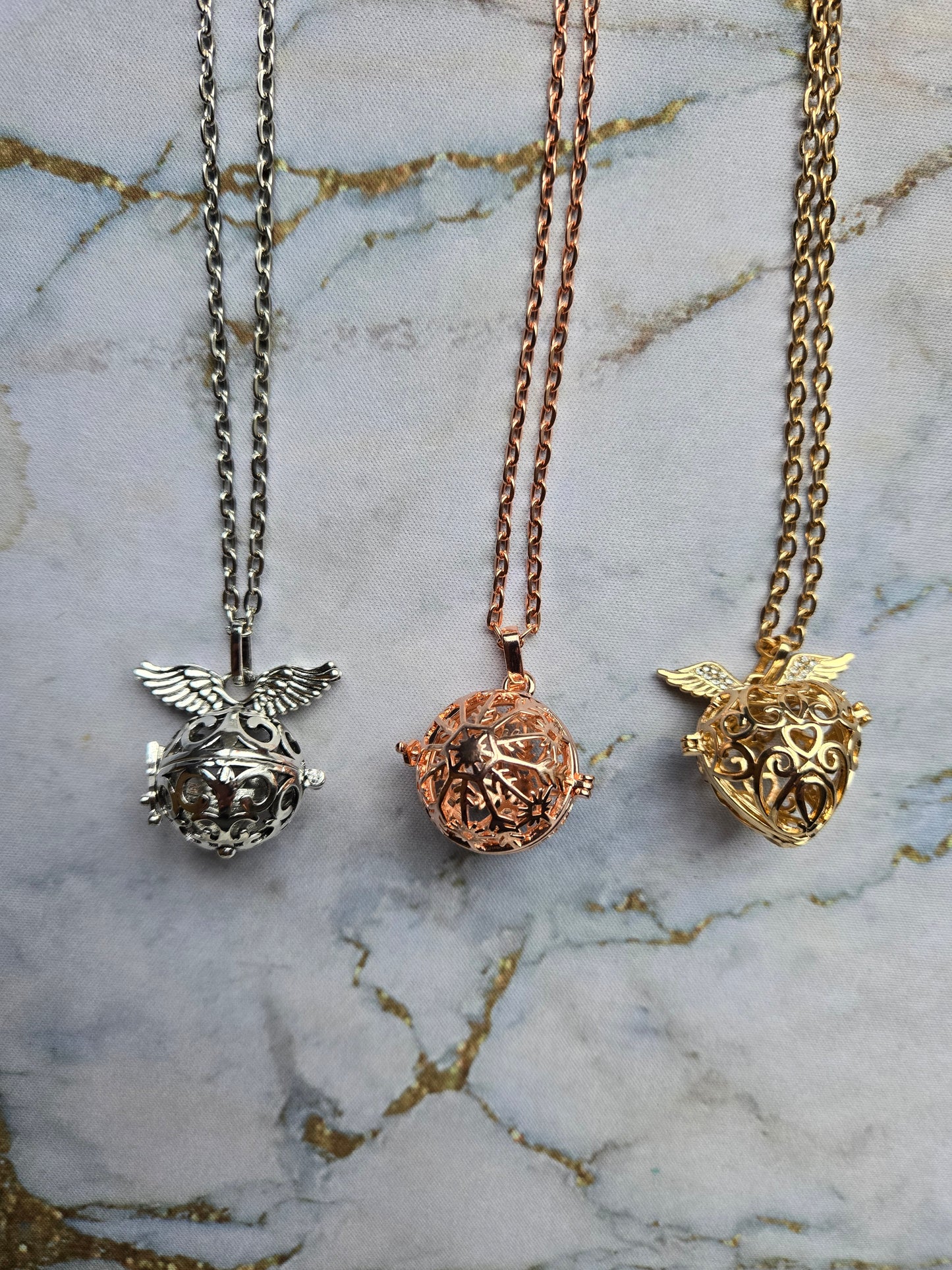 You are Beautiful - Rose Gold Stitch Diffuser Necklace
