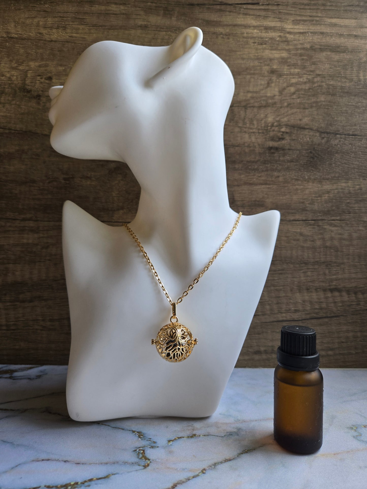 You are Beautiful - Gold Tree Of Life Diffuser Necklace