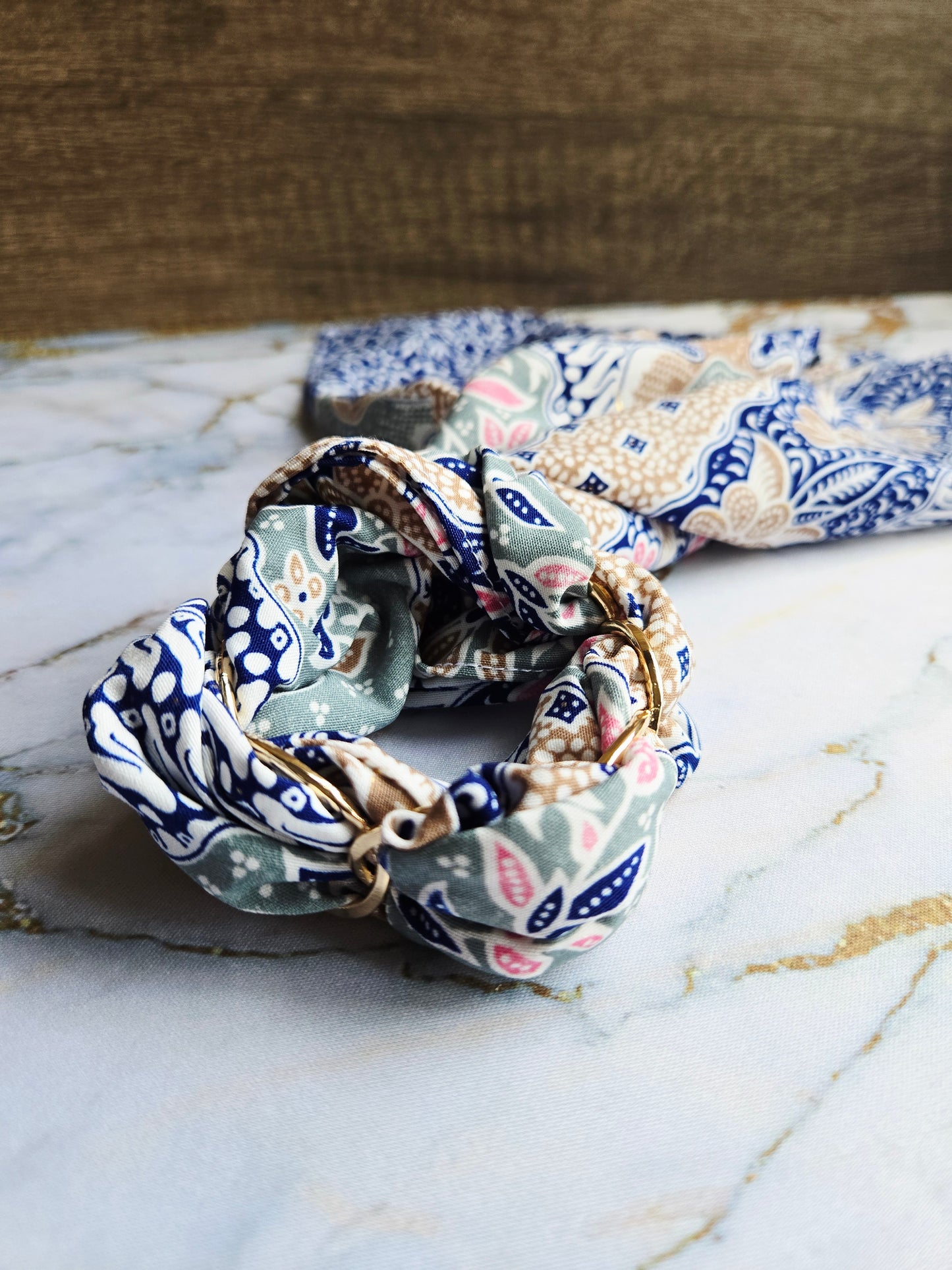 Anak Batik Blue & Pink Scarf Bangle