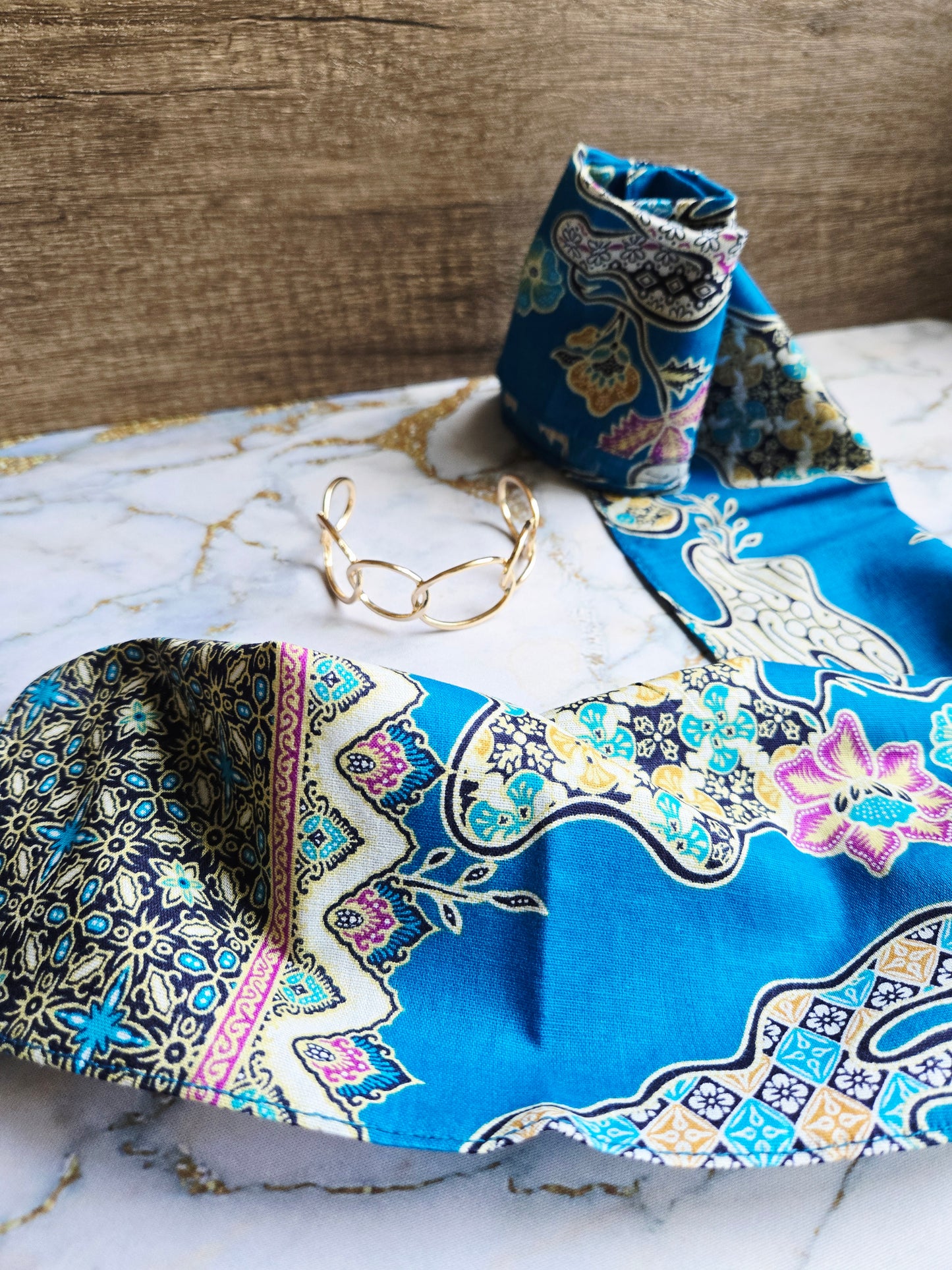 Anak Batik Light Blue Scarf Bangle