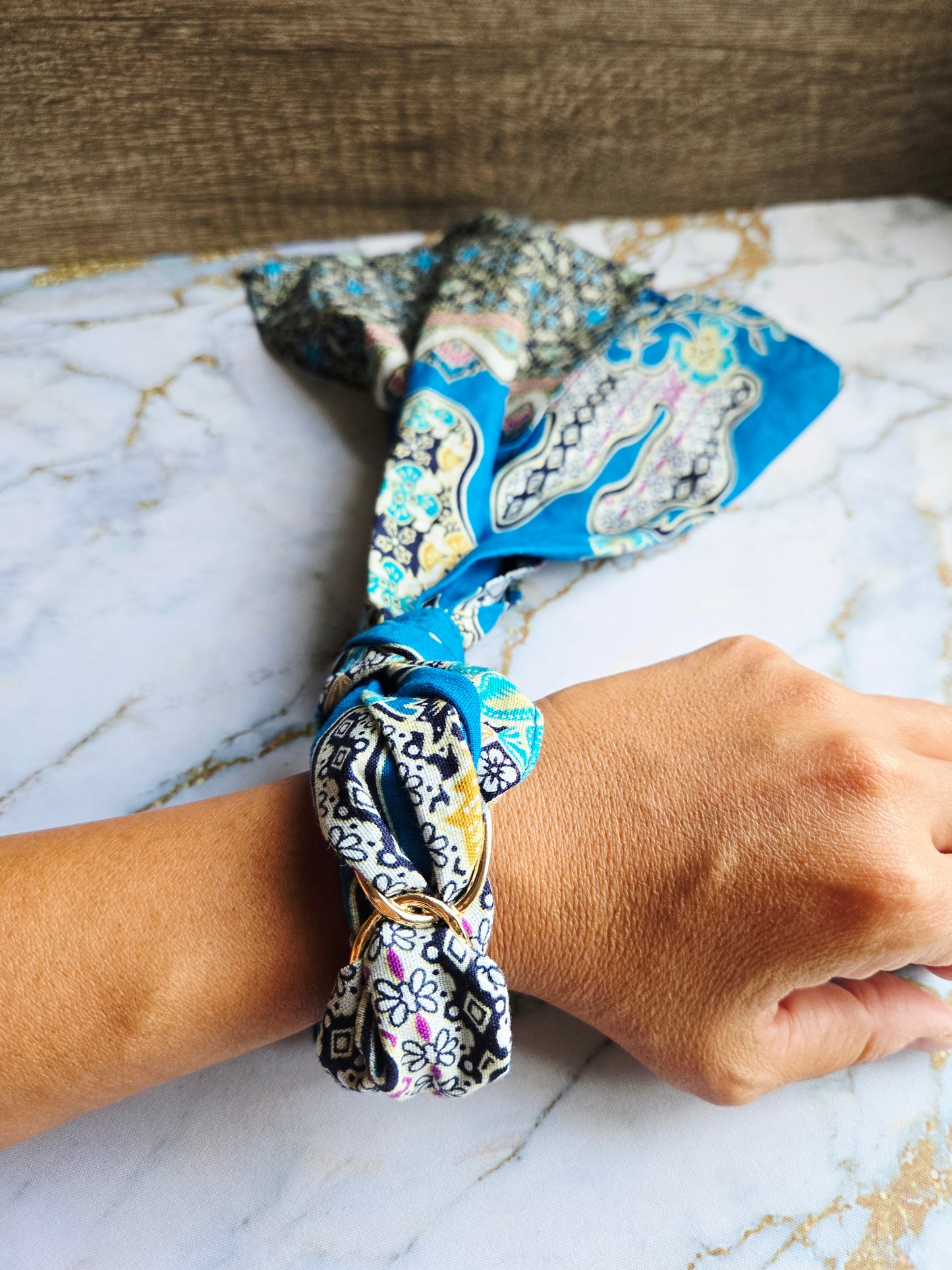Anak Batik Light Blue Scarf Bangle