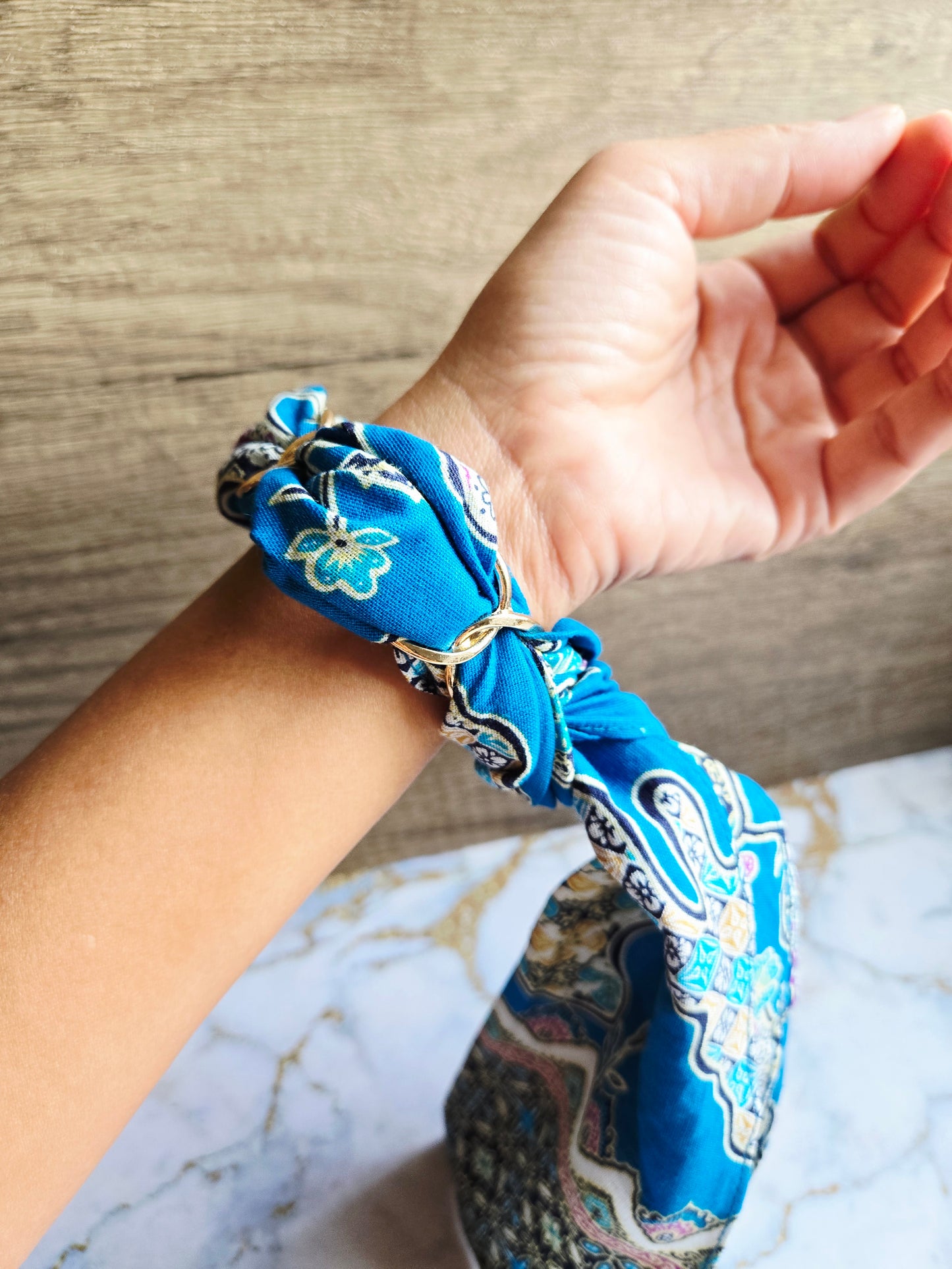 Anak Batik Light Blue Scarf Bangle