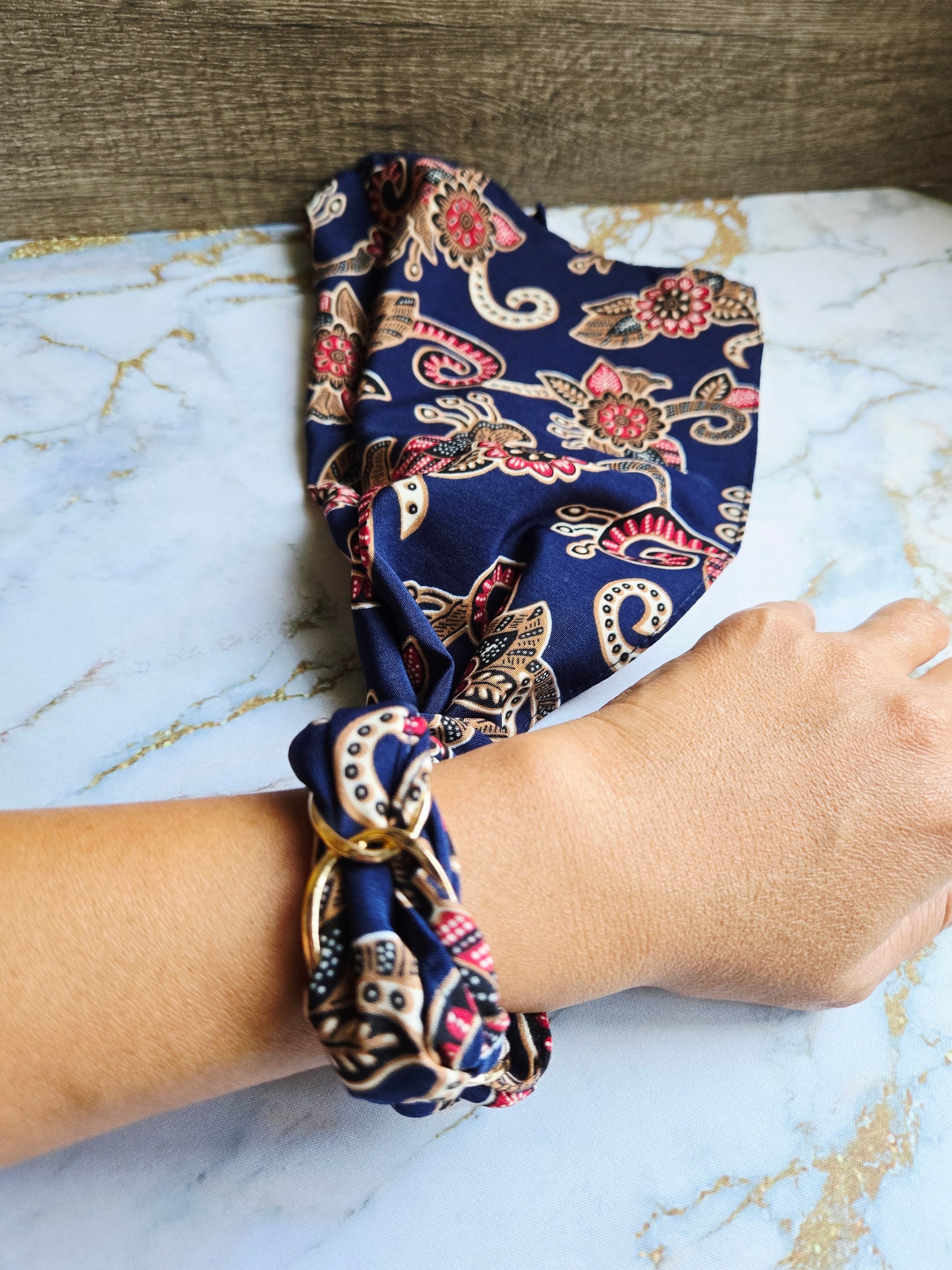 Anak Batik Blue Scarf Bangle