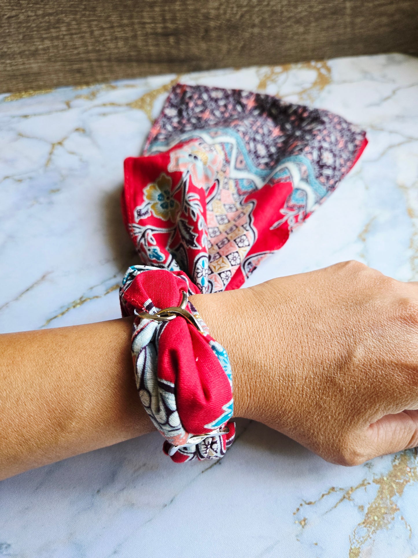 Anak Batik Red Scarf Bangle