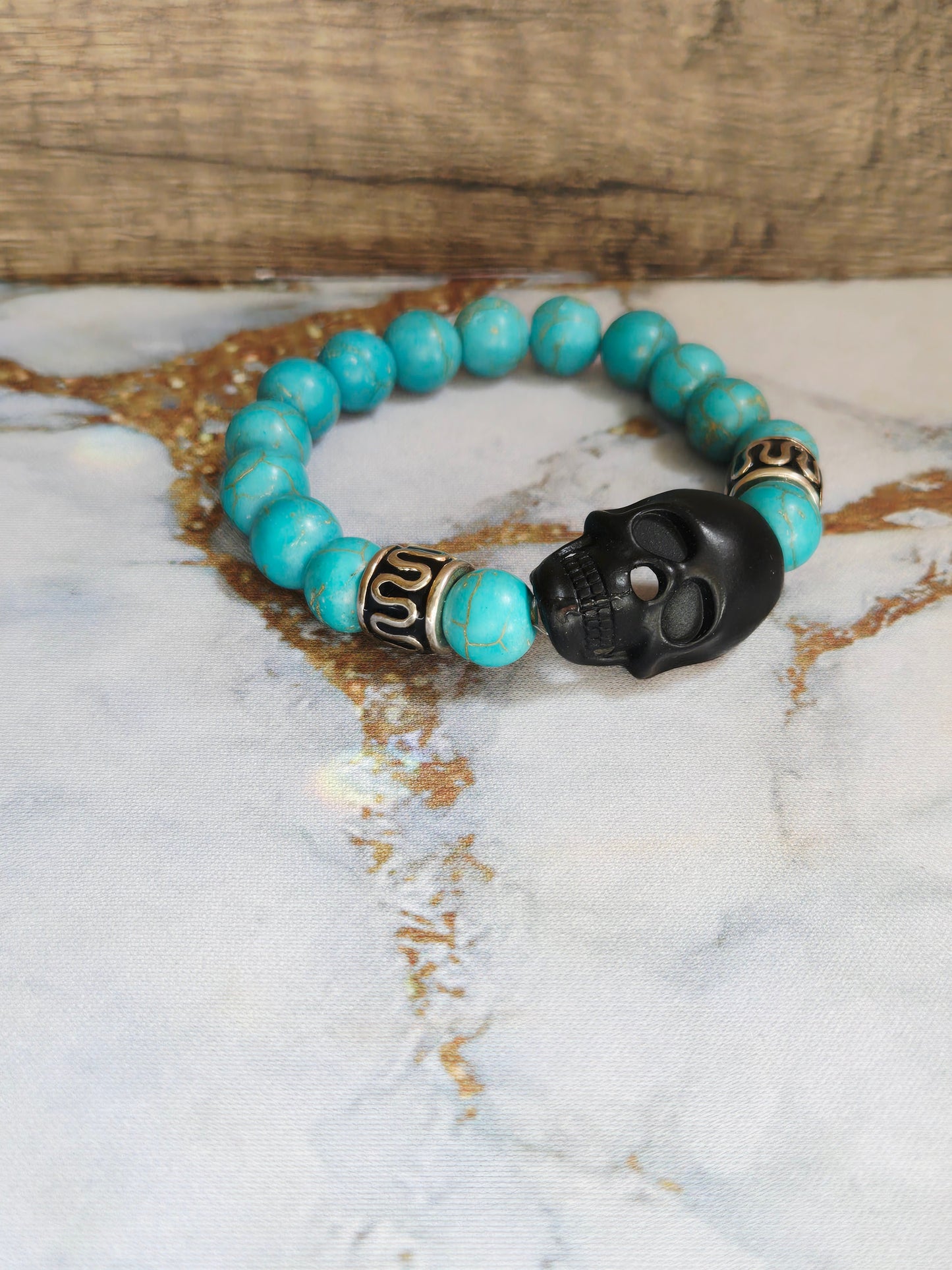Black Skull Statement Bracelet
