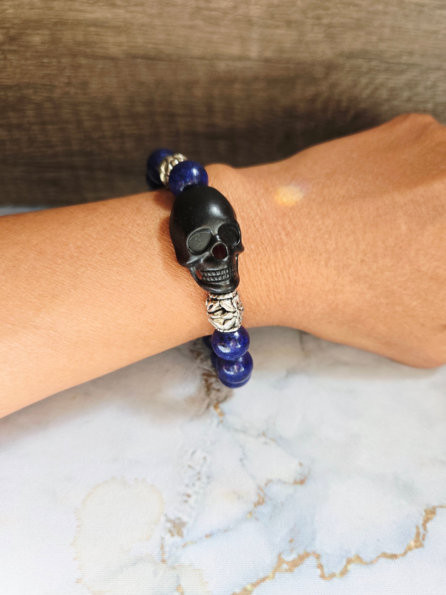 Black Skull Statement Bracelet