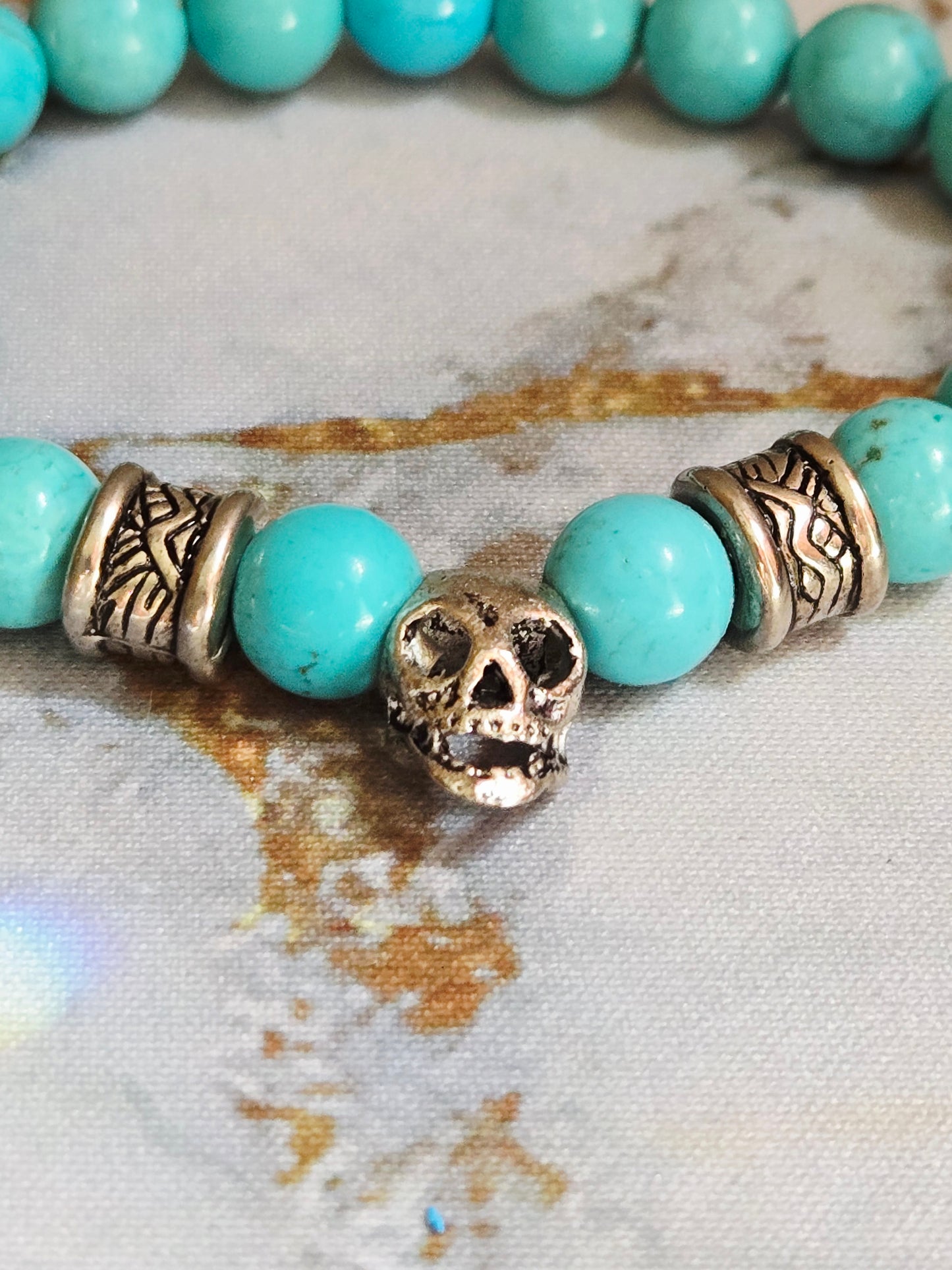Turquoise Skull Bracelet