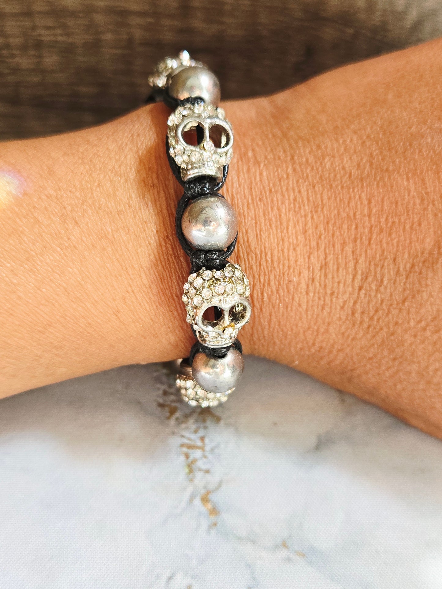 Crystal Skull Bracelet
