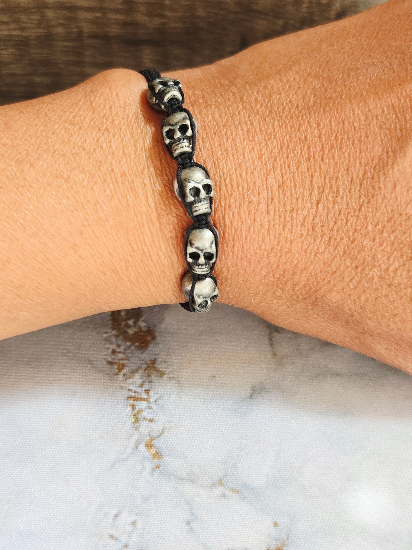 Silver Skull Bracelet