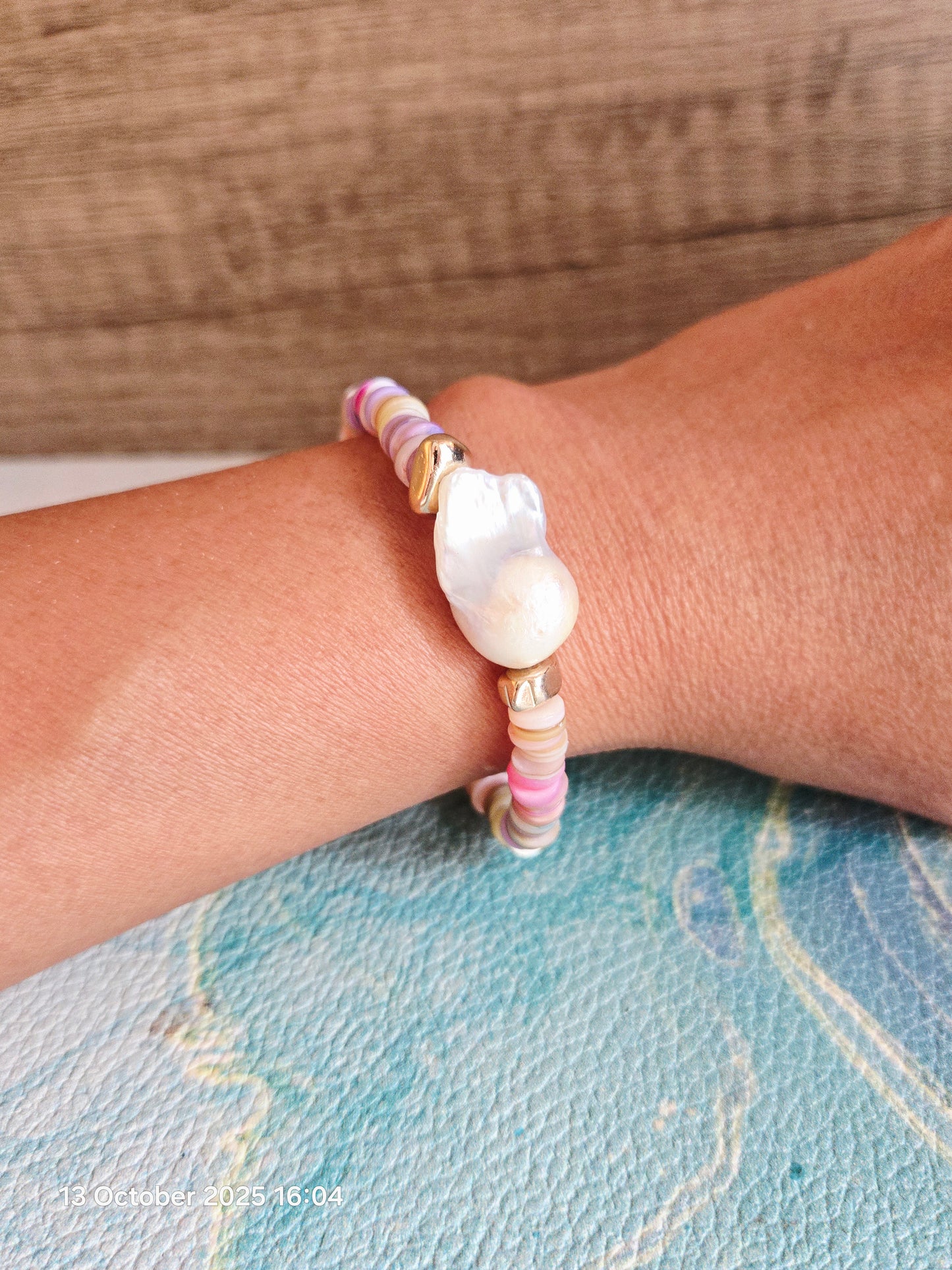 Boho Mermaid Multicolour Shell Baroque Bracelet
