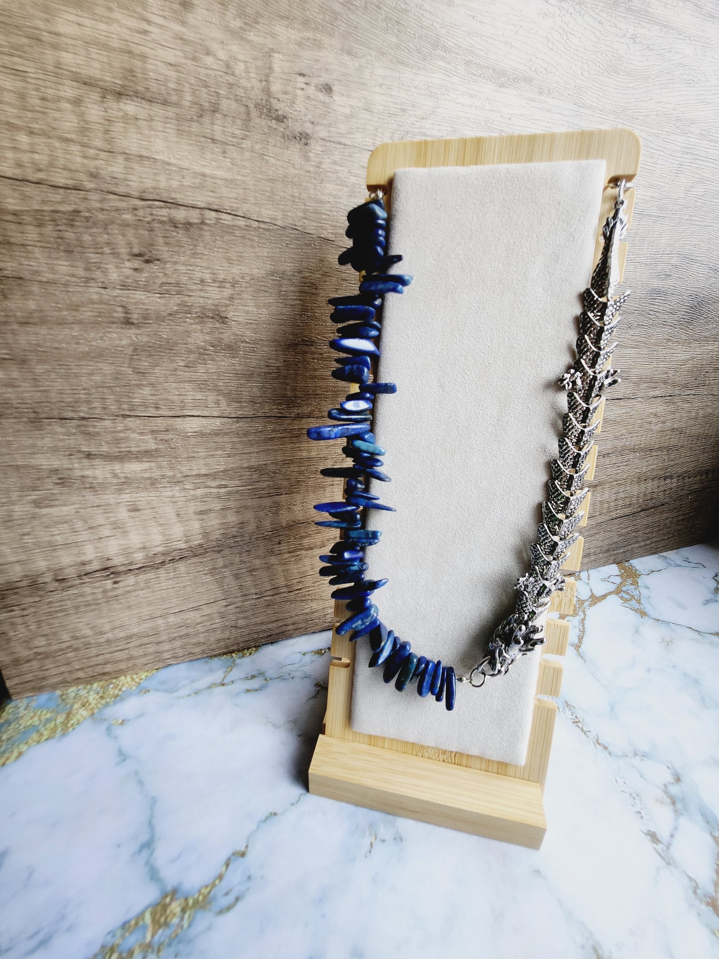 Game of Thrones- Lapis Lazuli Dragon necklace