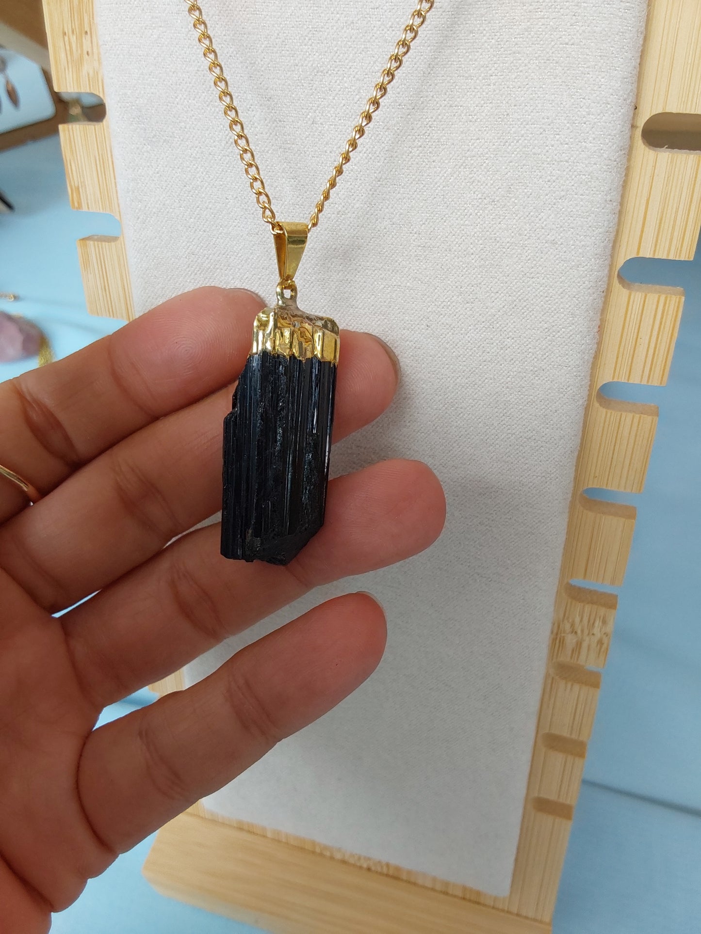 Black tourmaline necklace